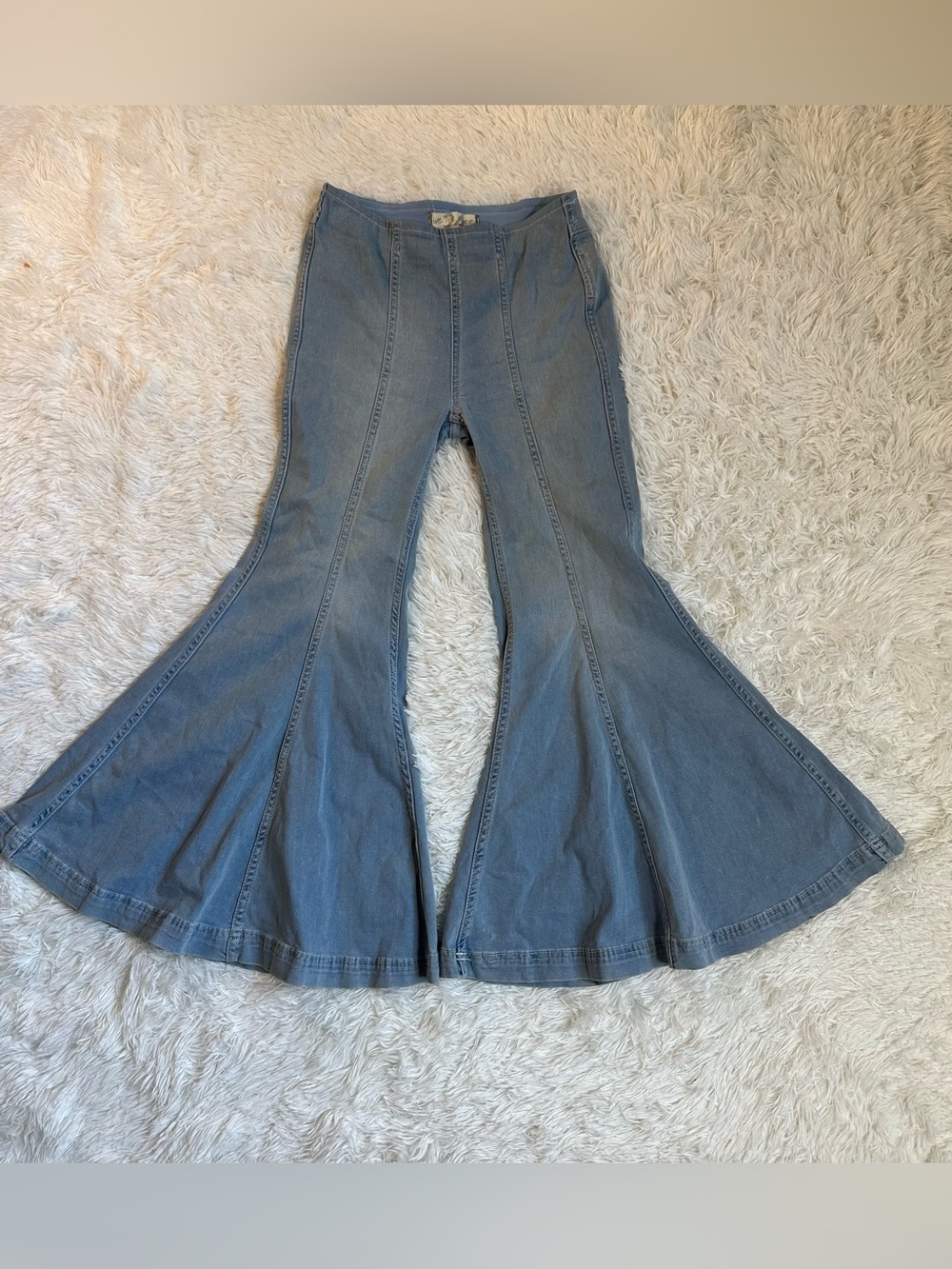 Free People We The Free Just Float On Flare Jeans Size 24 High Rise Bell Bottom - Picture 2 of 8